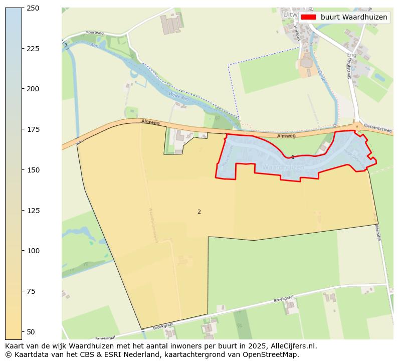 Afbeelding van de buurt Waardhuizen op de kaart.