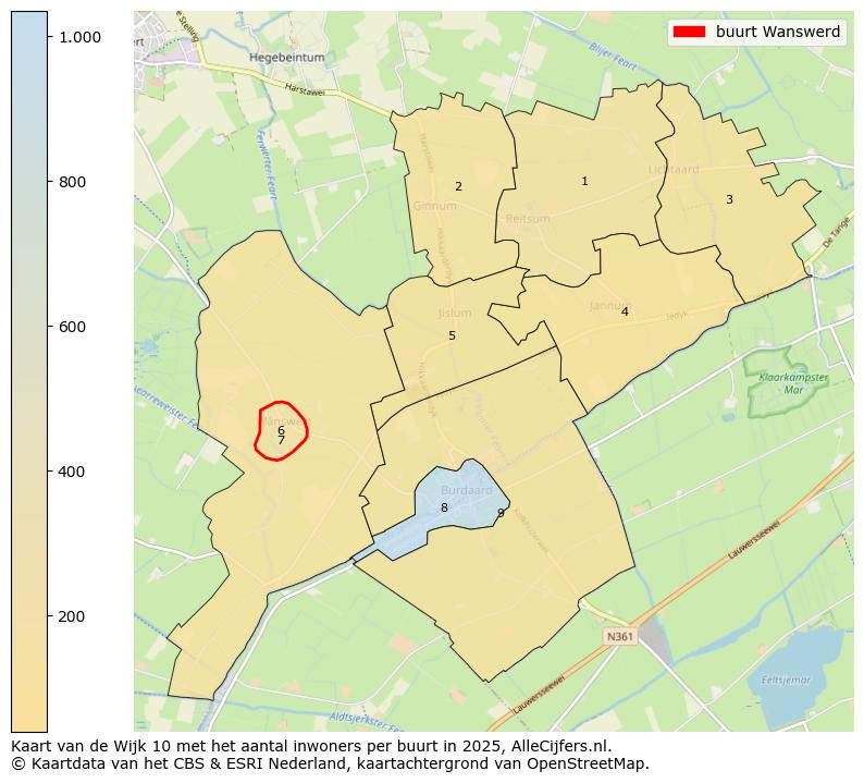 Afbeelding van de buurt Wanswerd op de kaart.