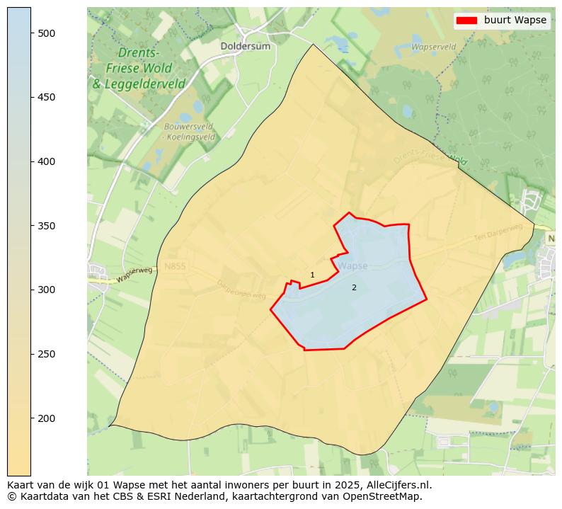 Afbeelding van de buurt Wapse op de kaart.