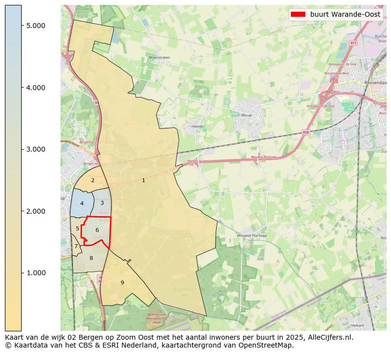 Afbeelding van de buurt Warande-Oost op de kaart.