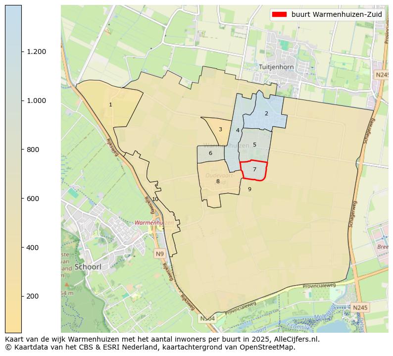 Afbeelding van de buurt Warmenhuizen-Zuid op de kaart.