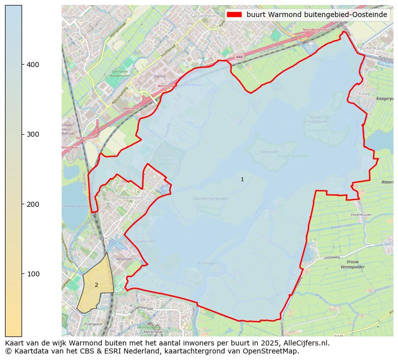 Afbeelding van de buurt Warmond buitengebied-Oosteinde op de kaart.