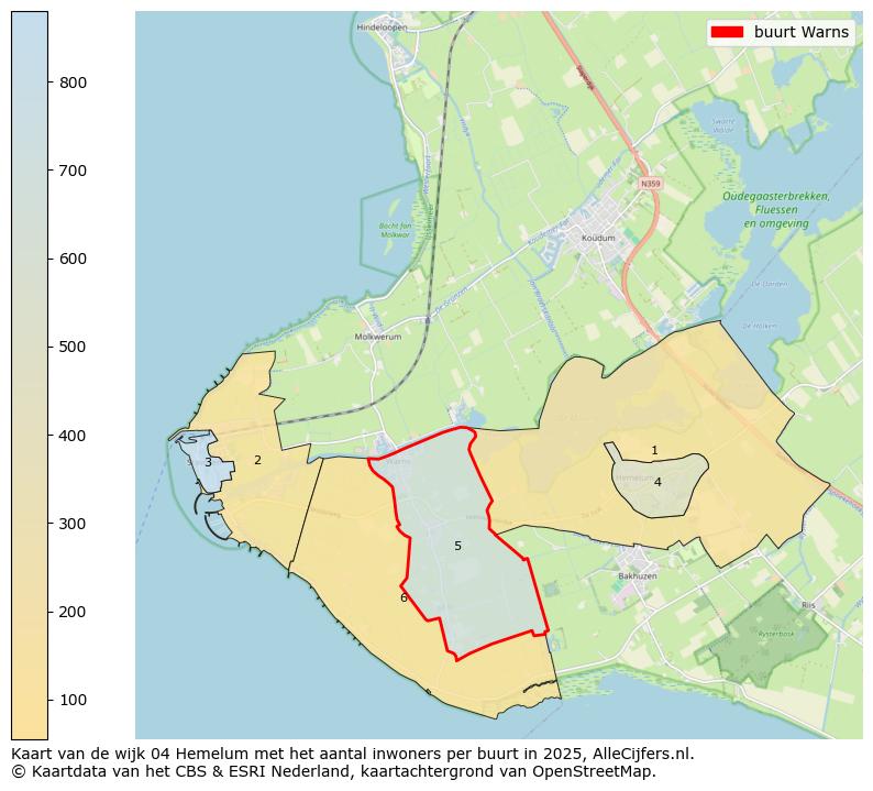 Afbeelding van de buurt Warns op de kaart.