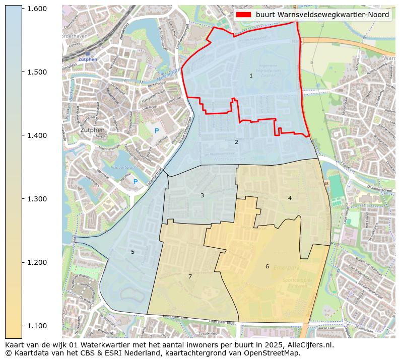 Afbeelding van de buurt Warnsveldsewegkwartier-Noord op de kaart.