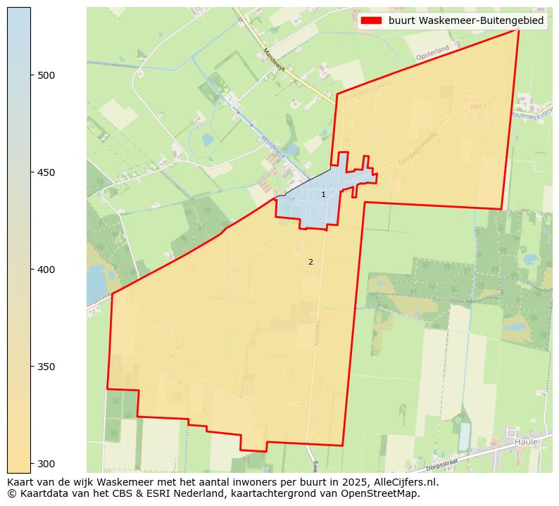 Afbeelding van de buurt Waskemeer-Buitengebied op de kaart.