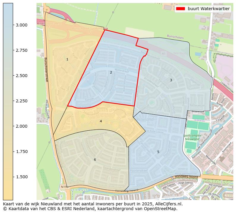 Afbeelding van de buurt Waterkwartier op de kaart.