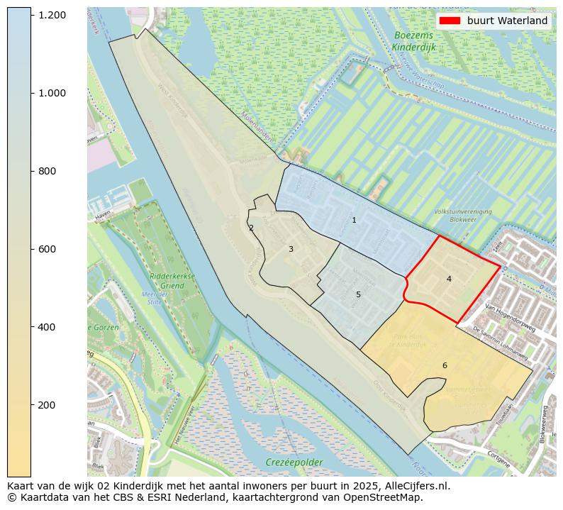 Afbeelding van de buurt Waterland op de kaart.