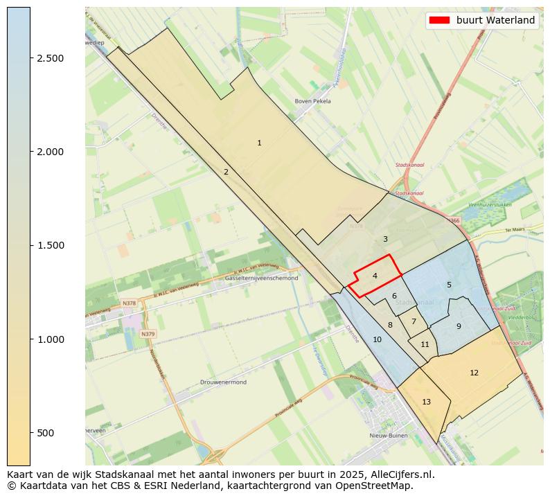 Afbeelding van de buurt Waterland op de kaart.