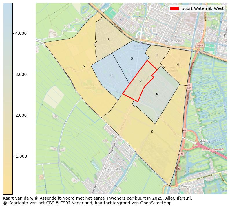 Afbeelding van de buurt Waterrijk West op de kaart.