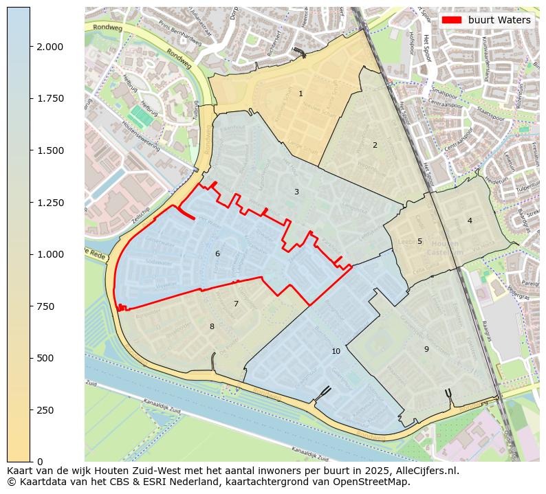 Afbeelding van de buurt Waters op de kaart.