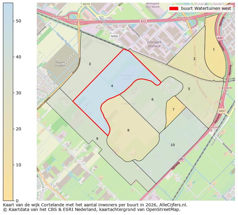 Afbeelding van de buurt Watertuinen west op de kaart.