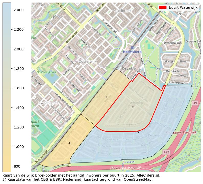 Afbeelding van de buurt Waterwijk op de kaart.