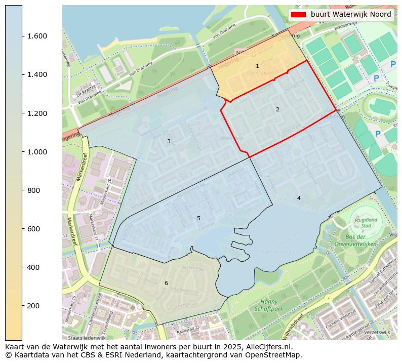 Afbeelding van de buurt Waterwijk Noord op de kaart.