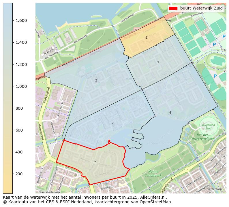 Afbeelding van de buurt Waterwijk Zuid op de kaart.