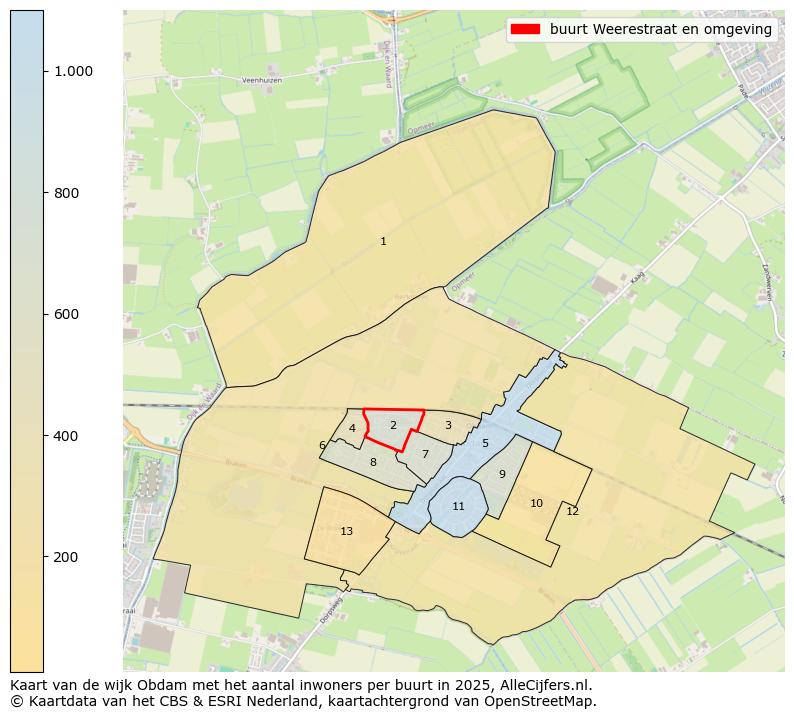 Afbeelding van de buurt Weerestraat en omgeving op de kaart.