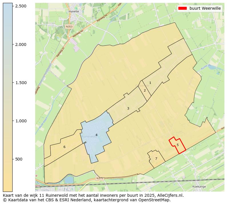Afbeelding van de buurt Weerwille op de kaart.