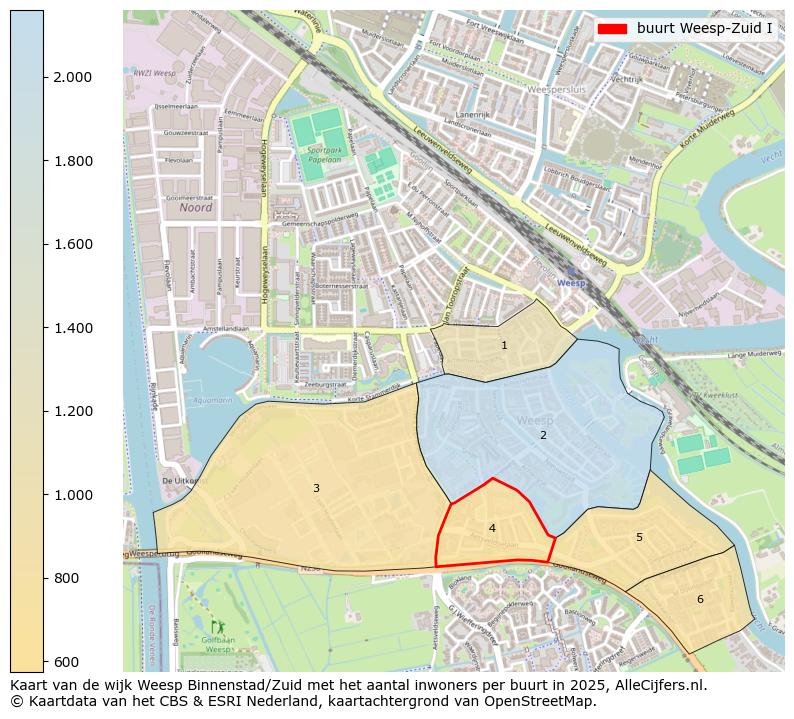 Afbeelding van de buurt Weesp-Zuid I op de kaart.