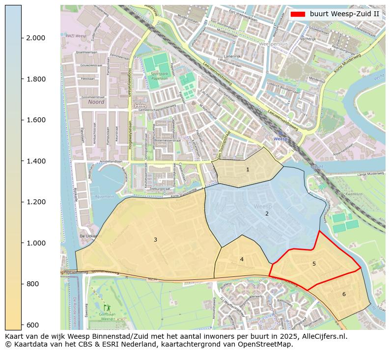 Afbeelding van de buurt Weesp-Zuid II op de kaart.