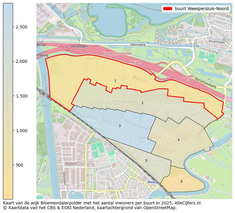 Afbeelding van de buurt Weespersluis-Noord op de kaart.