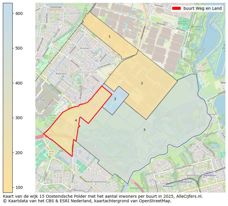 Afbeelding van de buurt Weg en Land op de kaart.