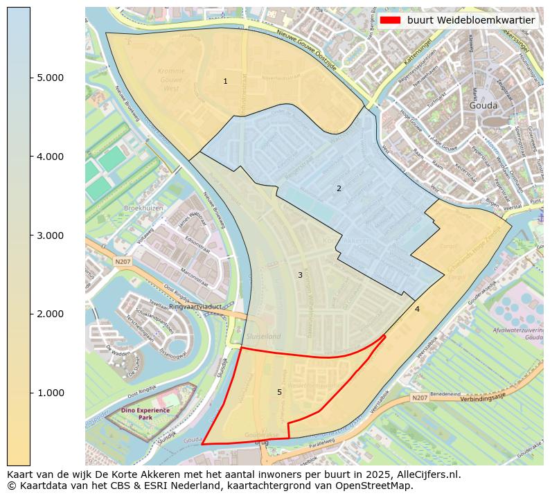 Afbeelding van de buurt Weidebloemkwartier op de kaart.