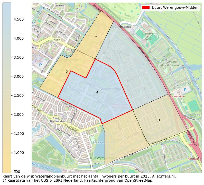 Afbeelding van de buurt Werengouw-Midden op de kaart.