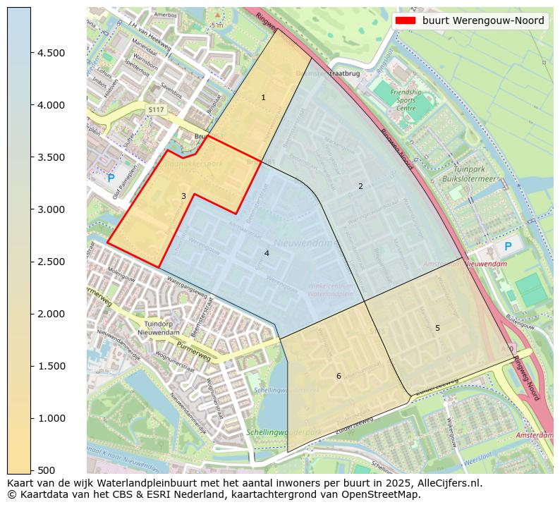 Afbeelding van de buurt Werengouw-Noord op de kaart.