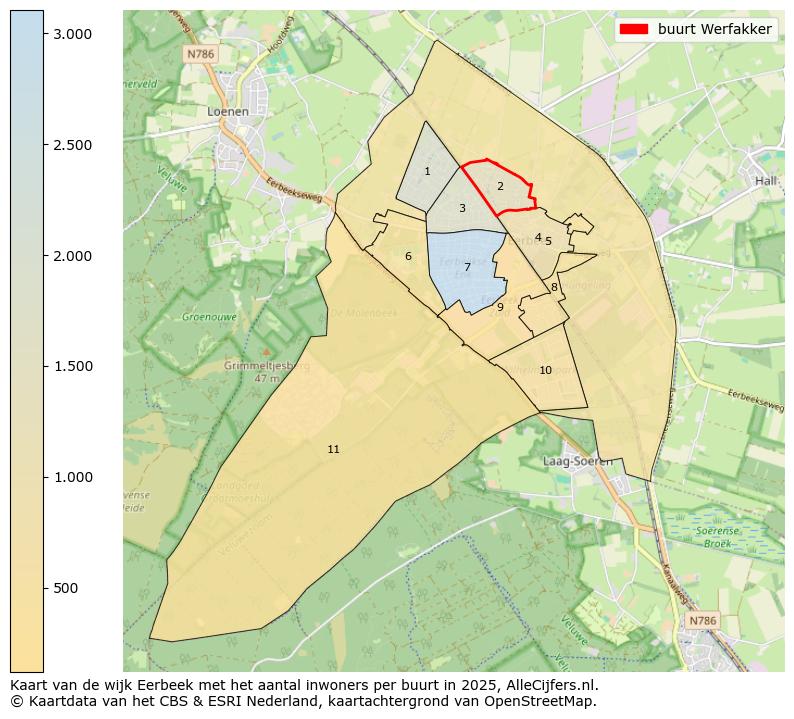 Afbeelding van de buurt Werfakker op de kaart.