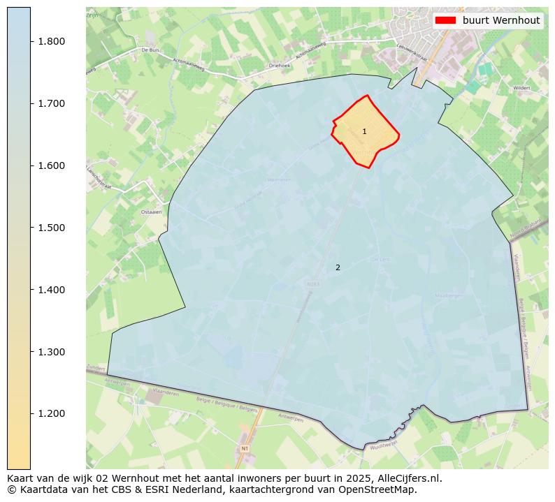 Afbeelding van de buurt Wernhout op de kaart.