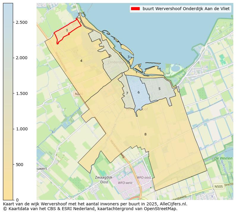 Afbeelding van de buurt Wervershoof Onderdijk Aan de Vliet op de kaart.