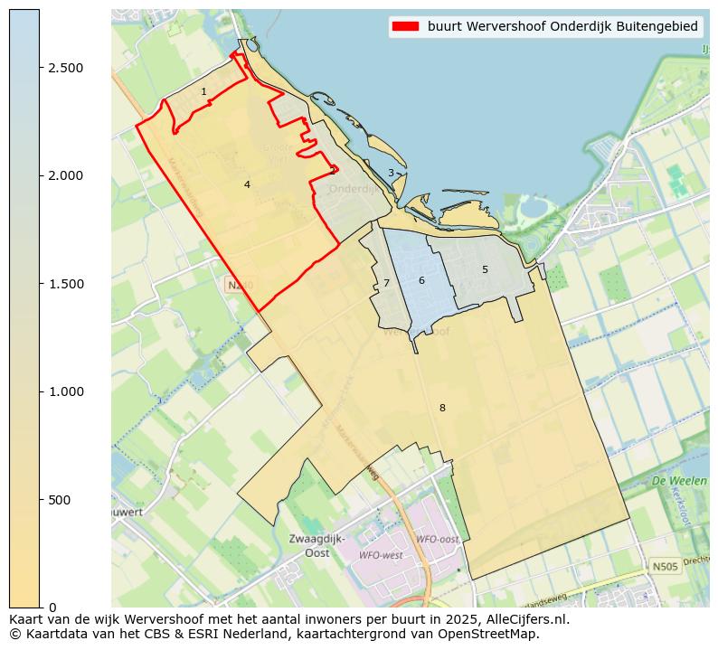 Afbeelding van de buurt Wervershoof Onderdijk Buitengebied op de kaart.