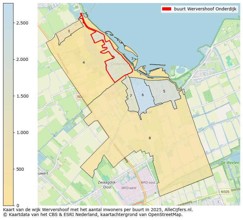 Afbeelding van de buurt Wervershoof Onderdijk op de kaart.