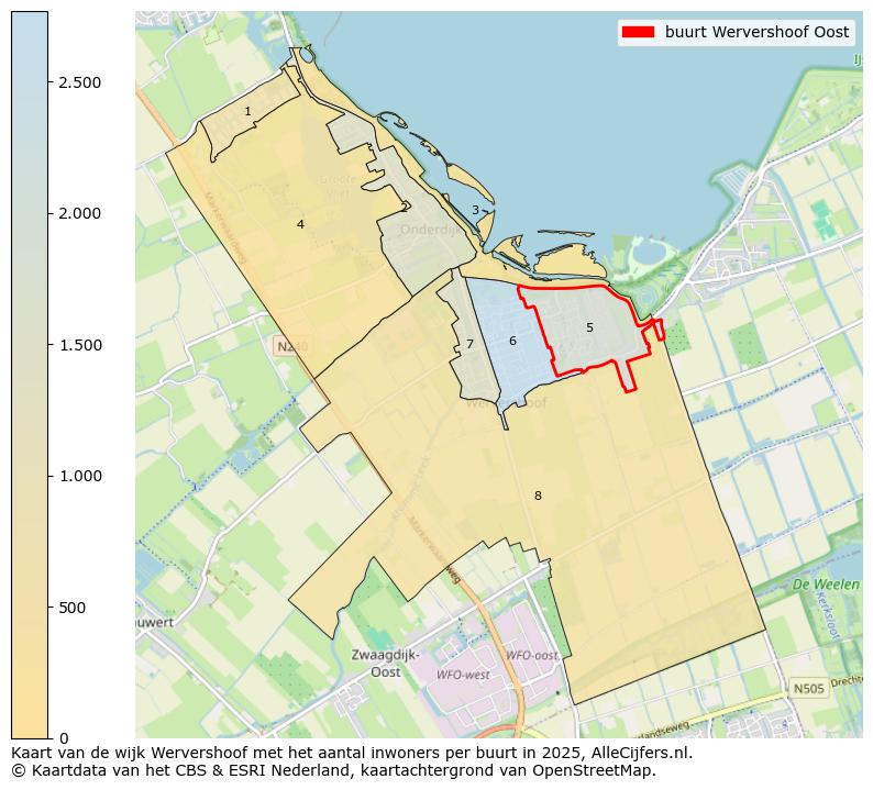 Afbeelding van de buurt Wervershoof Oost op de kaart.