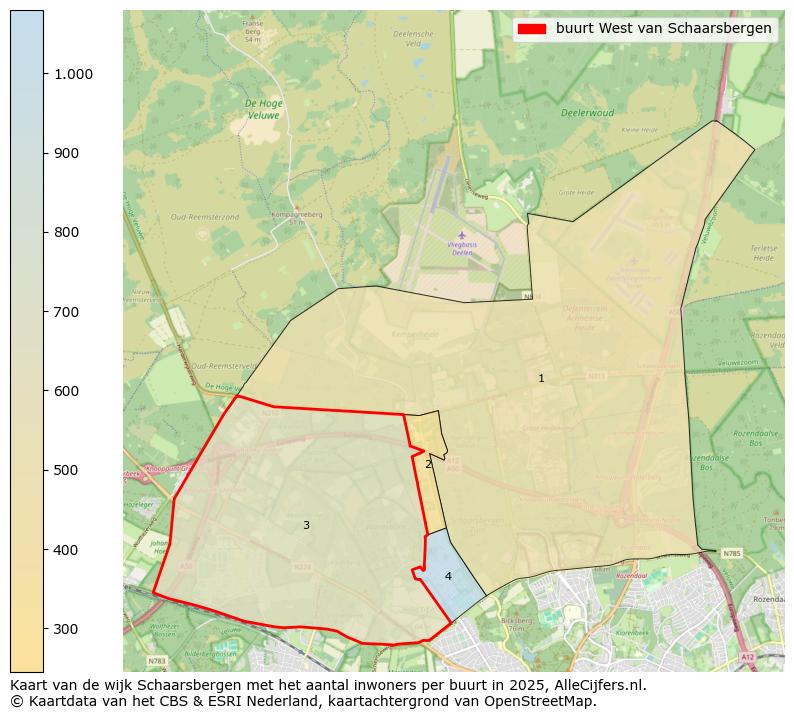 Afbeelding van de buurt West van Schaarsbergen op de kaart.