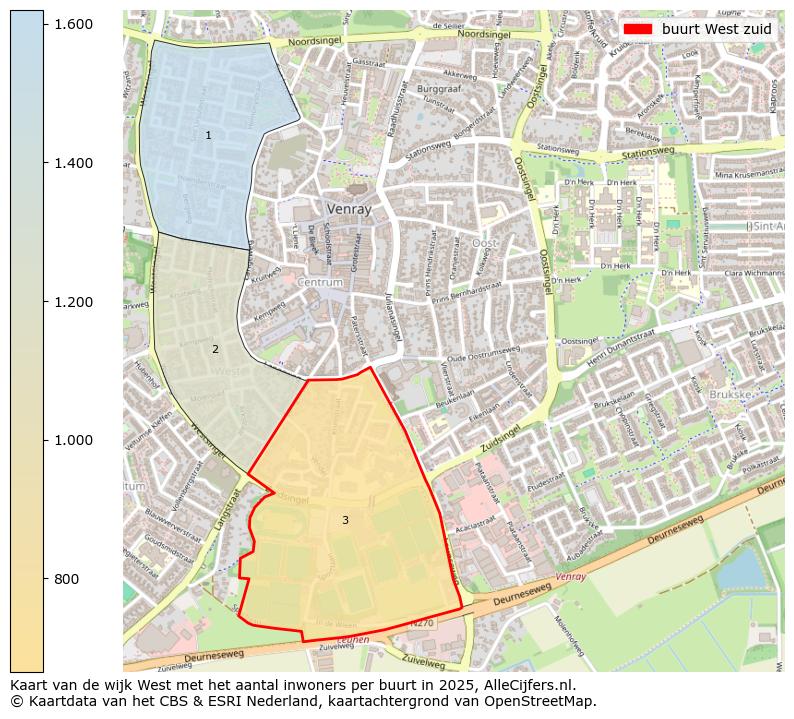 Afbeelding van de buurt West zuid op de kaart.