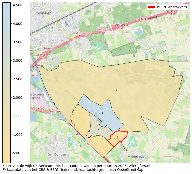 Afbeelding van de buurt Westakkers op de kaart.