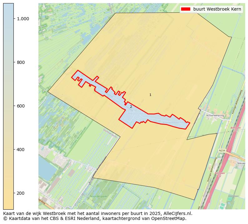 Afbeelding van de buurt Westbroek Kern op de kaart.