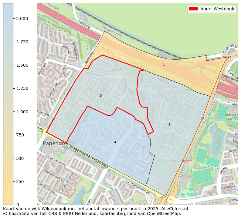 Afbeelding van de buurt Westdonk op de kaart.