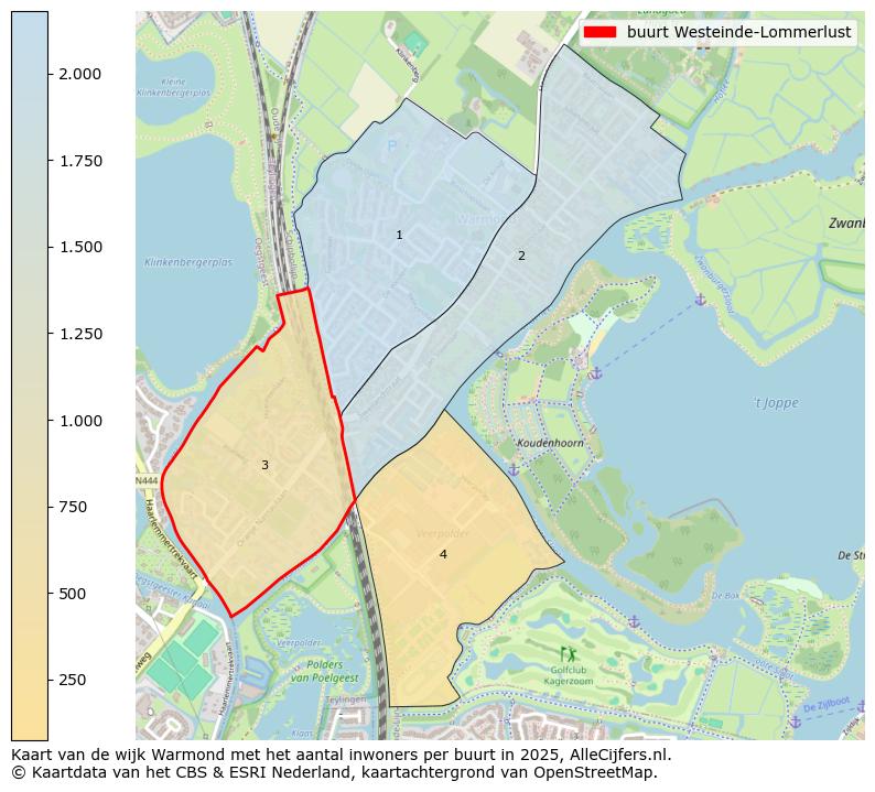 Afbeelding van de buurt Westeinde-Lommerlust op de kaart.
