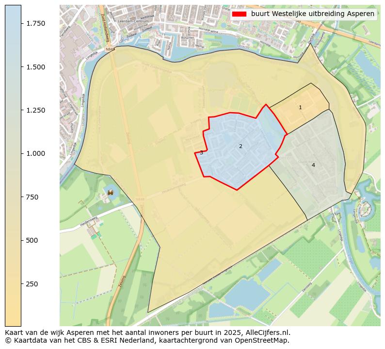 Afbeelding van de buurt Westelijke uitbreiding Asperen op de kaart.