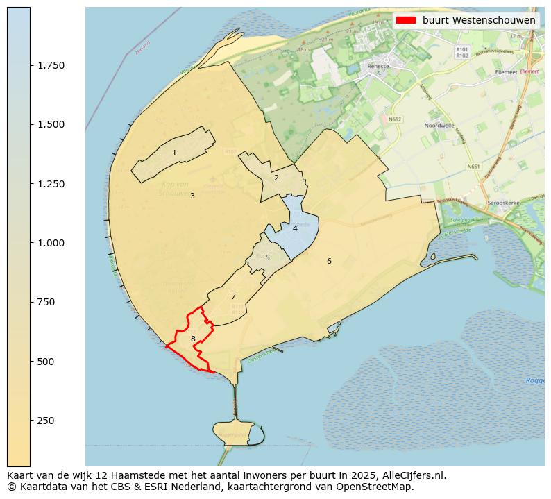 Afbeelding van de buurt Westenschouwen op de kaart.