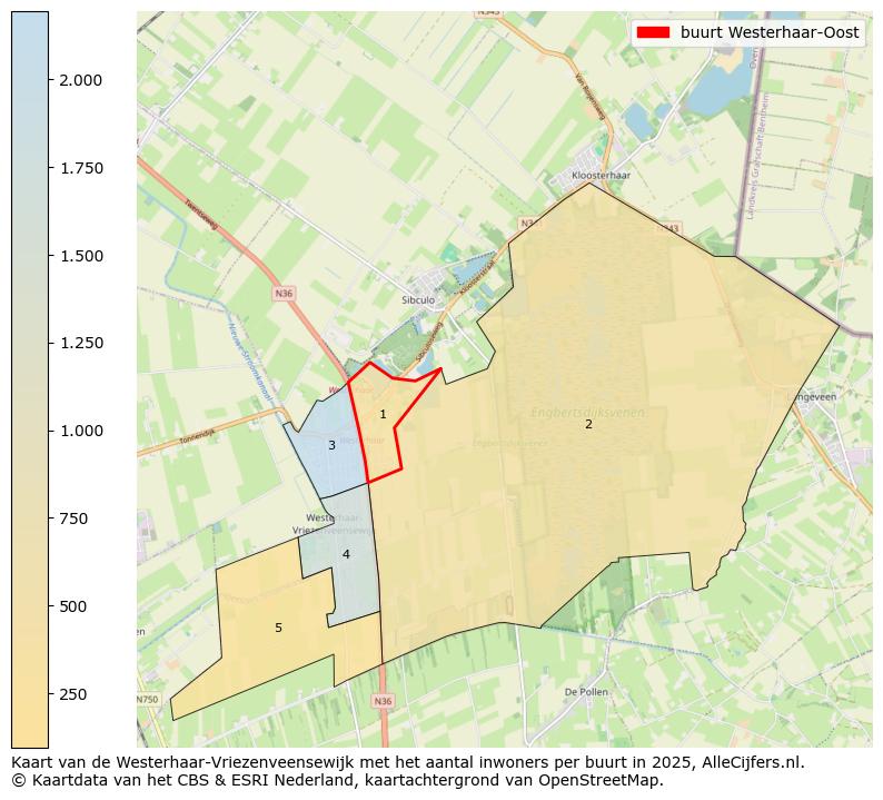 Afbeelding van de buurt Westerhaar-Oost op de kaart.