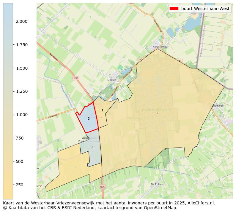 Afbeelding van de buurt Westerhaar-West op de kaart.