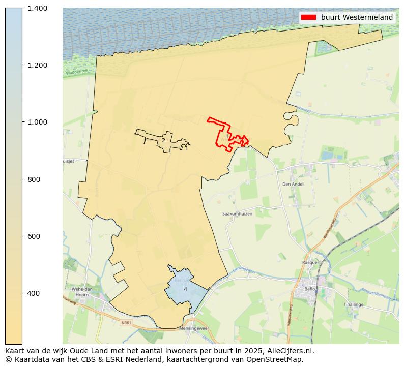 Afbeelding van de buurt Westernieland op de kaart.