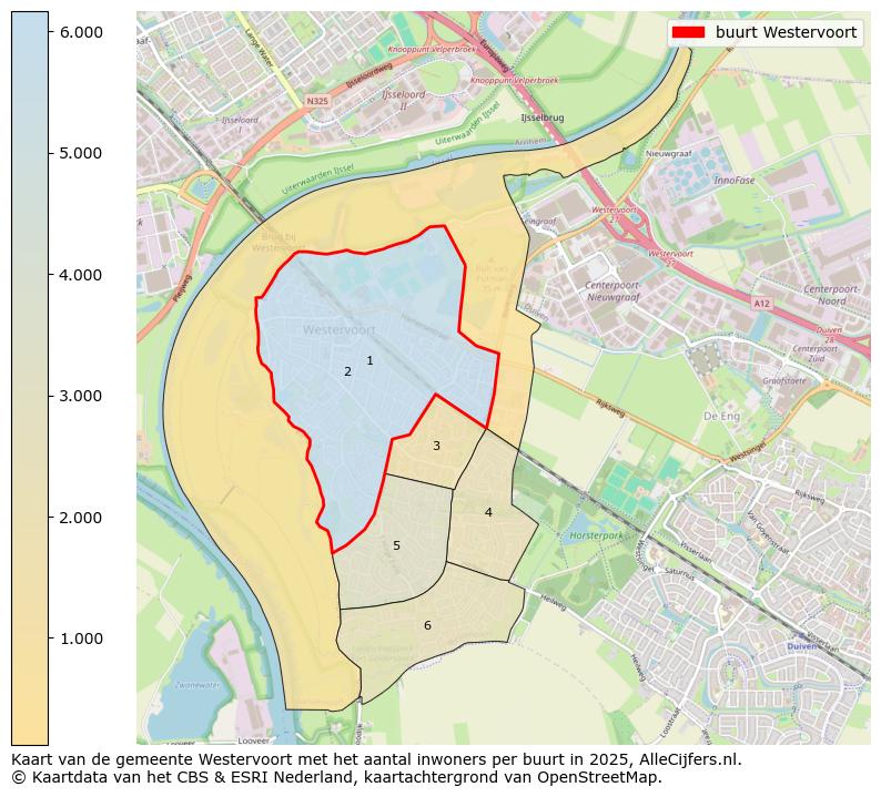 Afbeelding van de buurt Westervoort op de kaart.