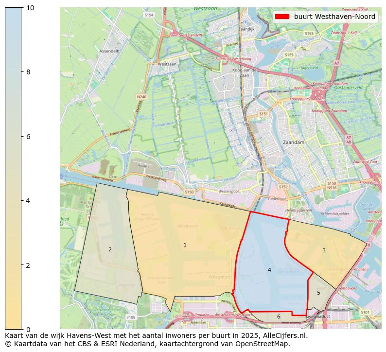 Afbeelding van de buurt Westhaven-Noord op de kaart.