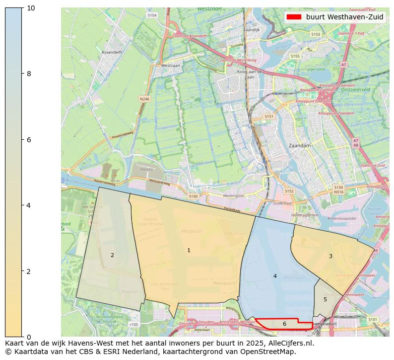 Afbeelding van de buurt Westhaven-Zuid op de kaart.