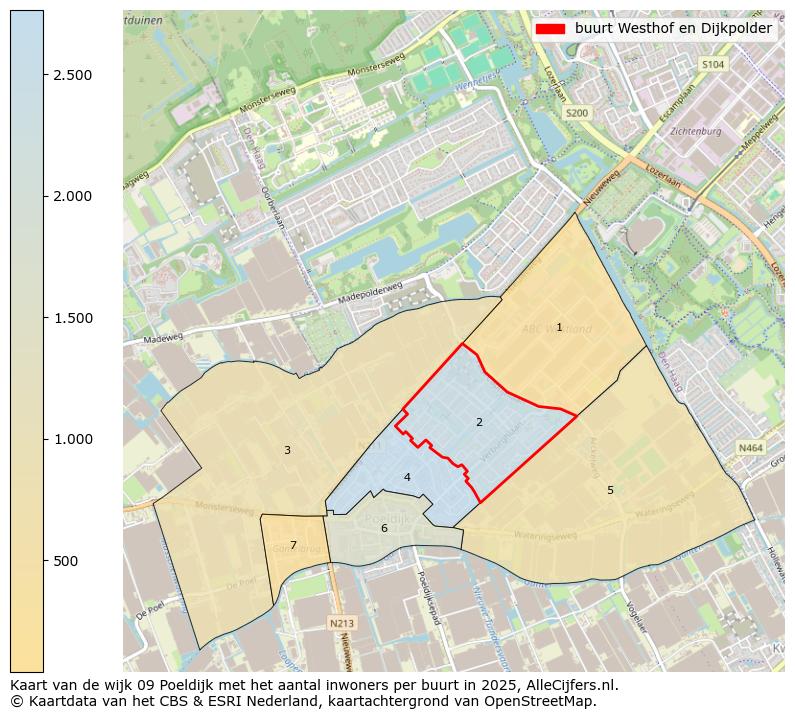 Afbeelding van de buurt Westhof en Dijkpolder op de kaart.