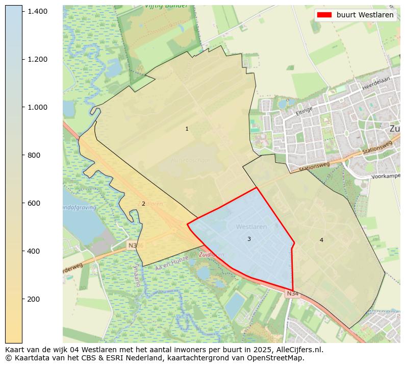 Afbeelding van de buurt Westlaren op de kaart.
