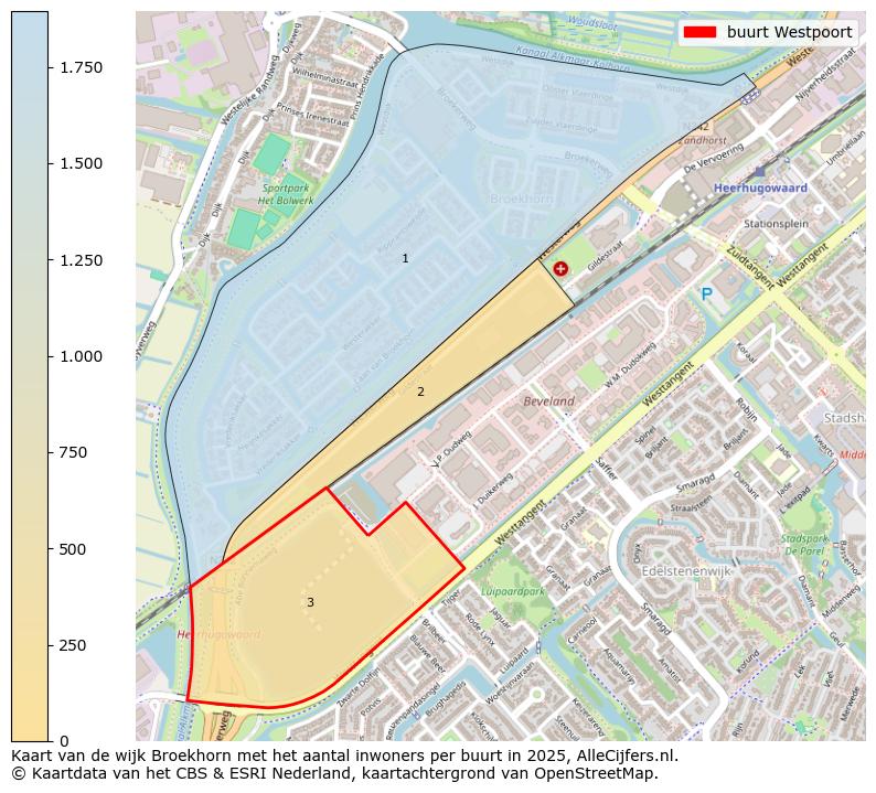 Afbeelding van de buurt Westpoort op de kaart.